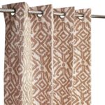 Homelett Jacquard Curtain - Beige Geometric