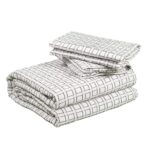 Homelett Checkered White Double Bedcover