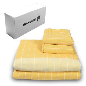 Raabta Yellow Handloom Bedcover