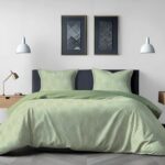 Mush Subtle Sage 100% Bamboo King Size Bed Sheet with 2 Pillow Cases -1